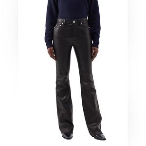 Frame The slim stacked leather pant black NWT